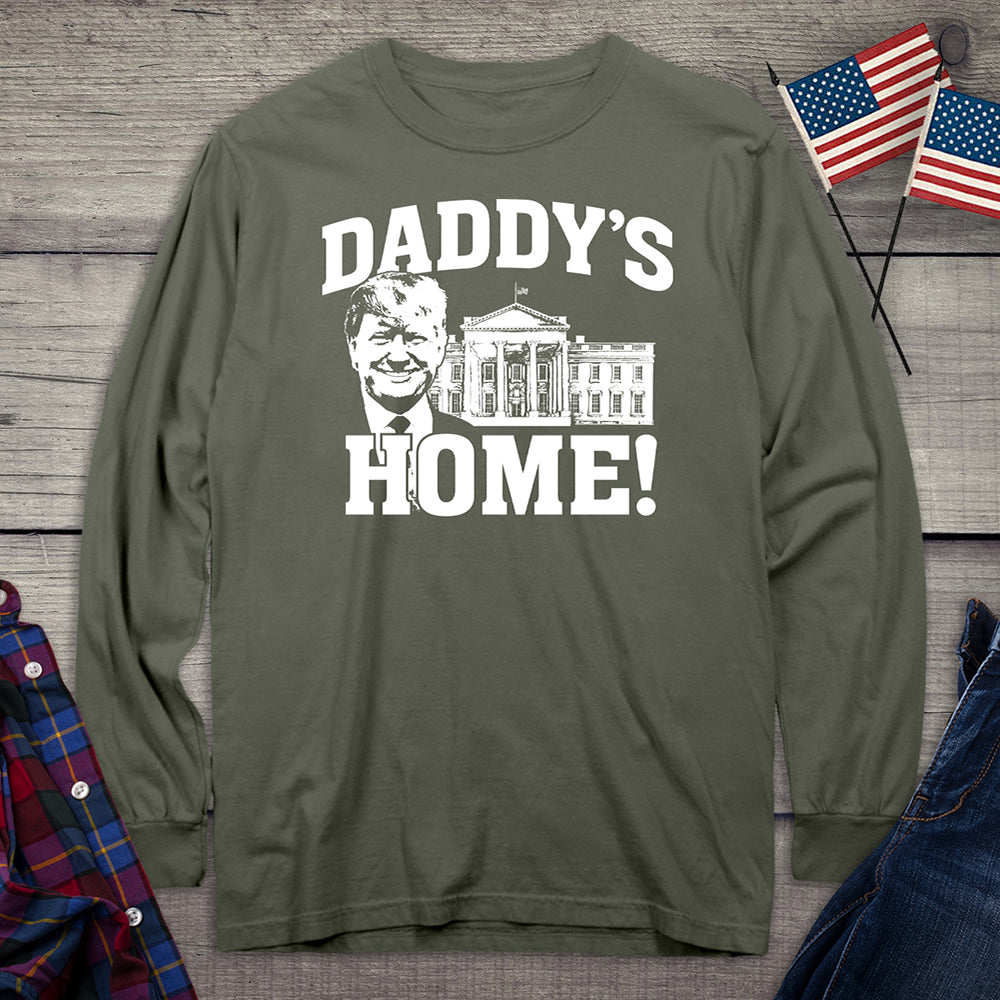 Daddy’s Home White Long Sleeve Tee