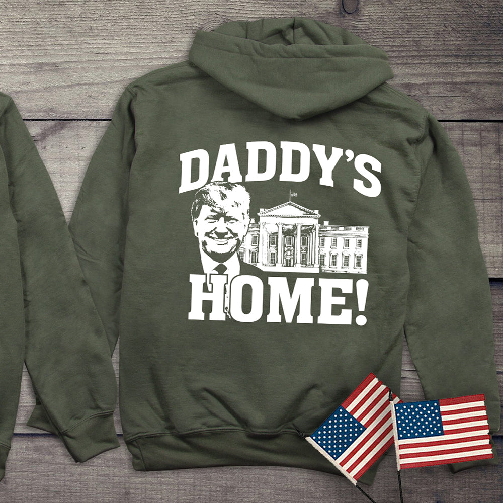 Daddy’s Home White With Crest Hoodie