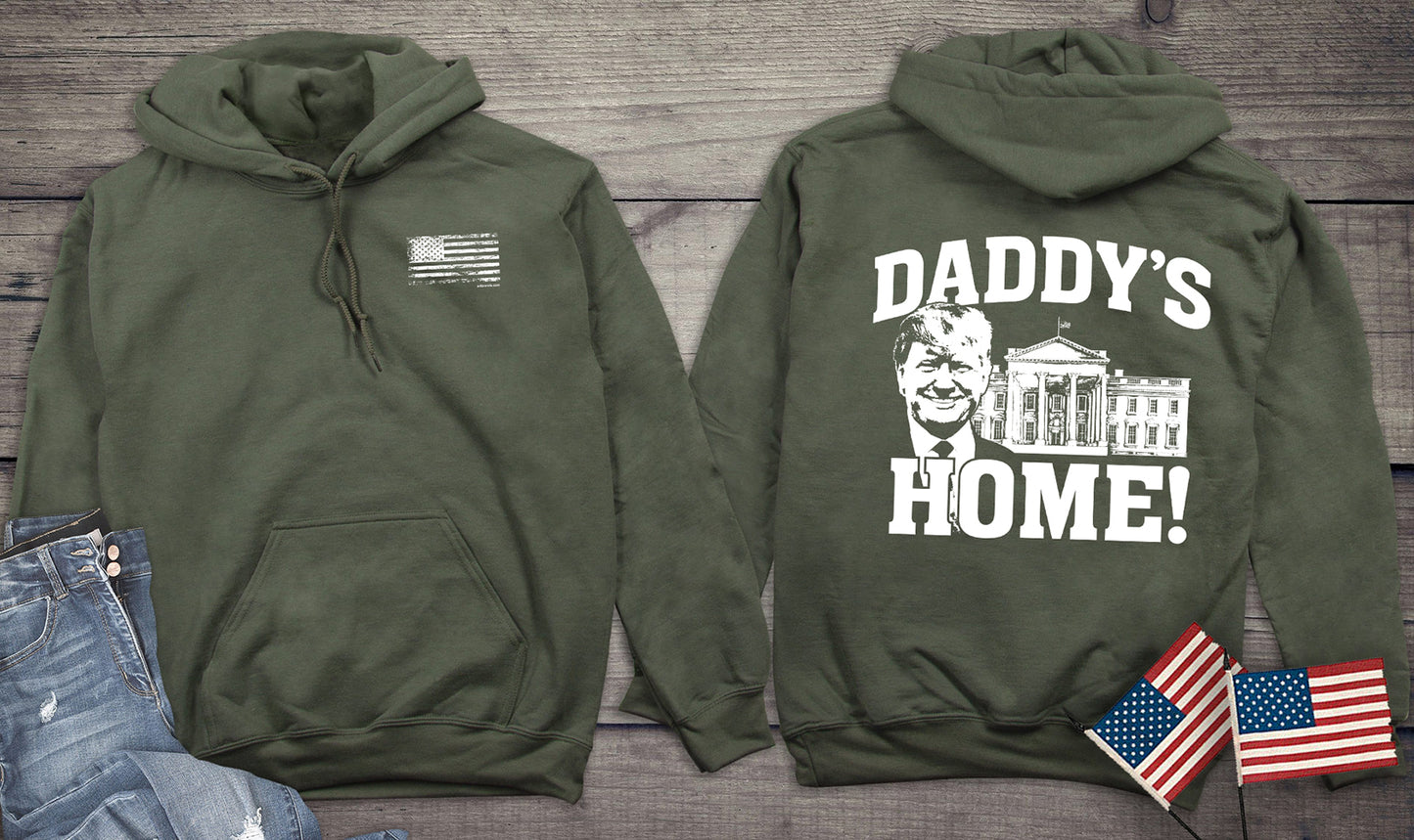 Daddy’s Home White With Crest Hoodie