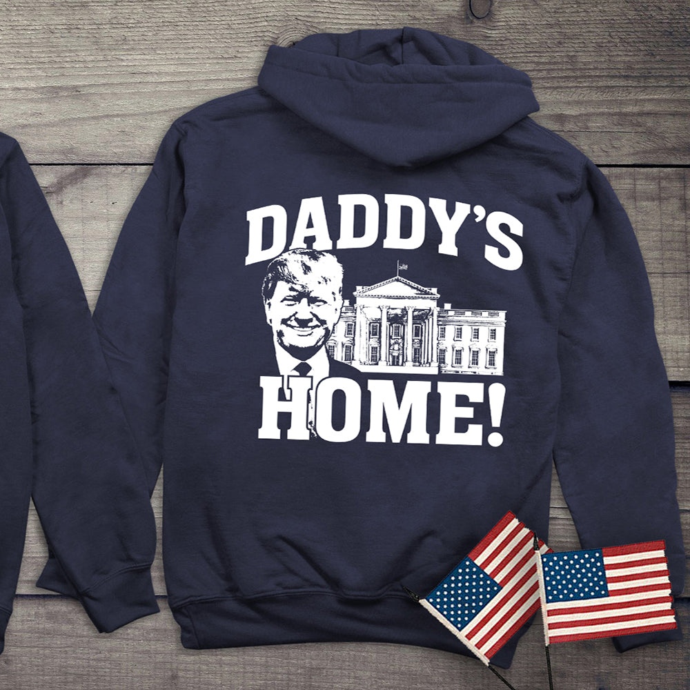 Daddy’s Home White With Crest Hoodie