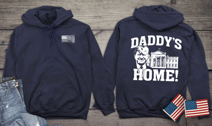 Daddy’s Home White With Crest Hoodie