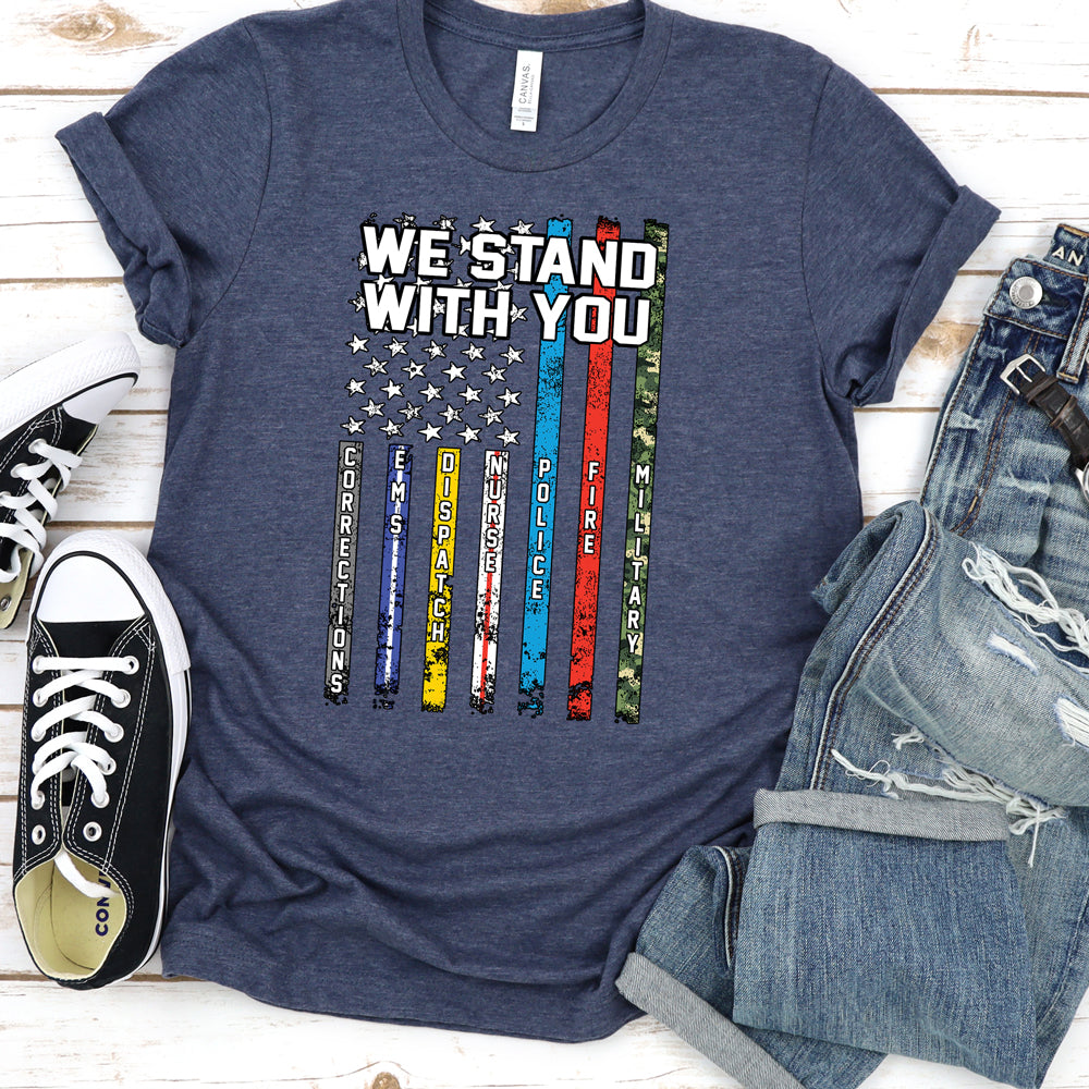 American Pride T-shirt, American Flag Tee, We Stand With You