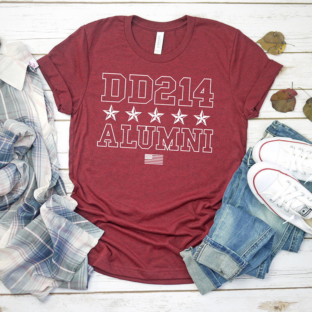 Veterans T-shirt, DD214 Alumni Stars Tee