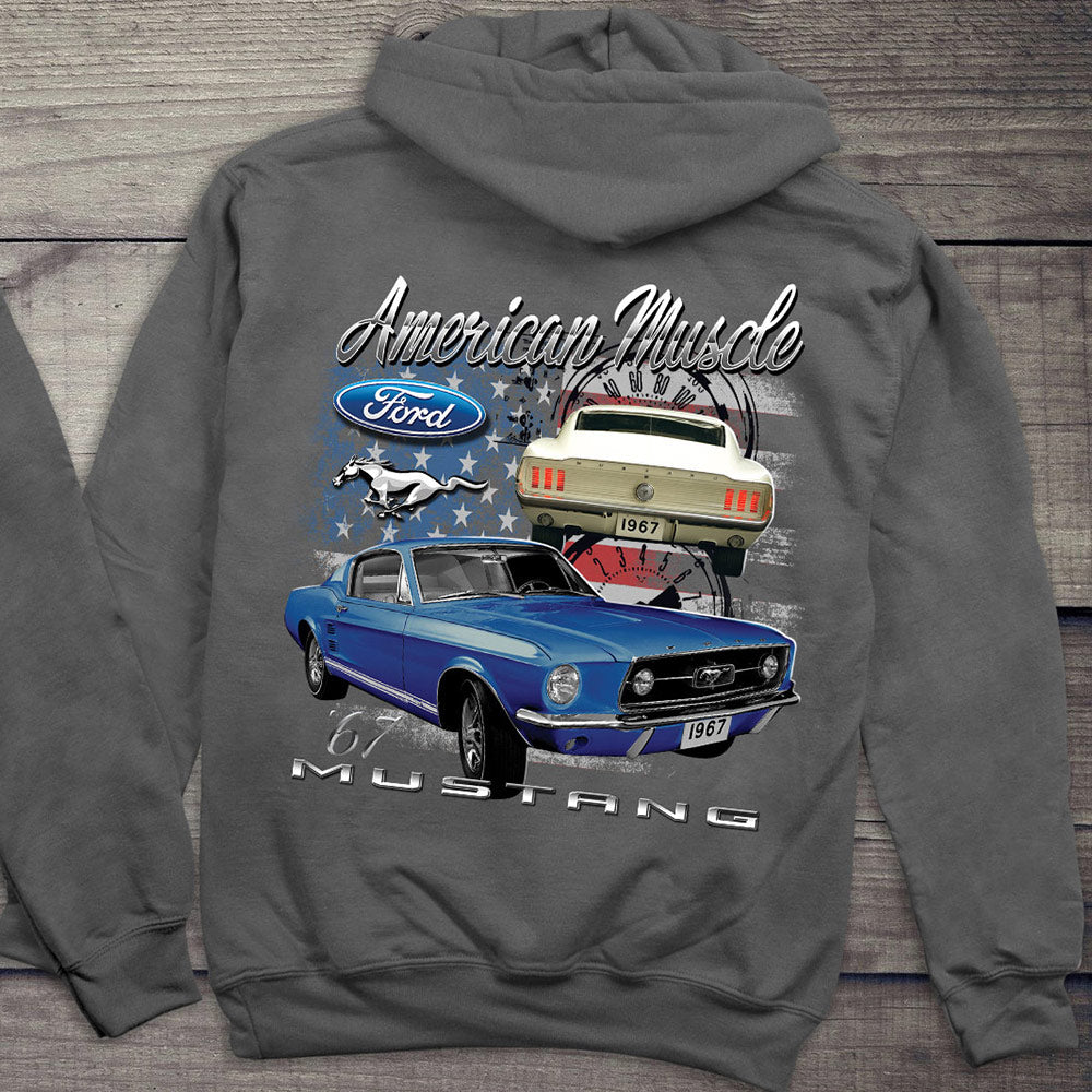 Ford Hoodie, Officially Licensed American Muscle Mustang Hooded Sweatshirt