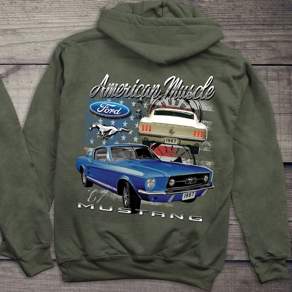 Ford Hoodie, Officially Licensed American Muscle Mustang Hooded Sweatshirt