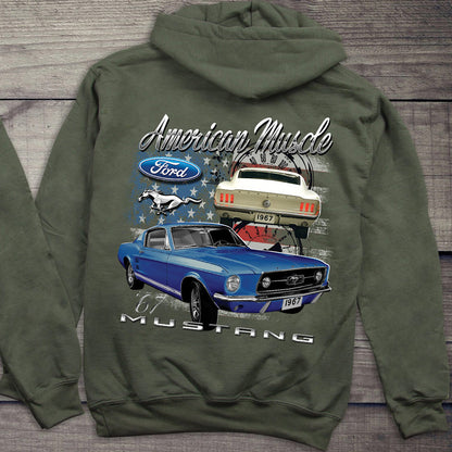 Ford Hoodie, Officially Licensed American Muscle Mustang Hooded Sweatshirt