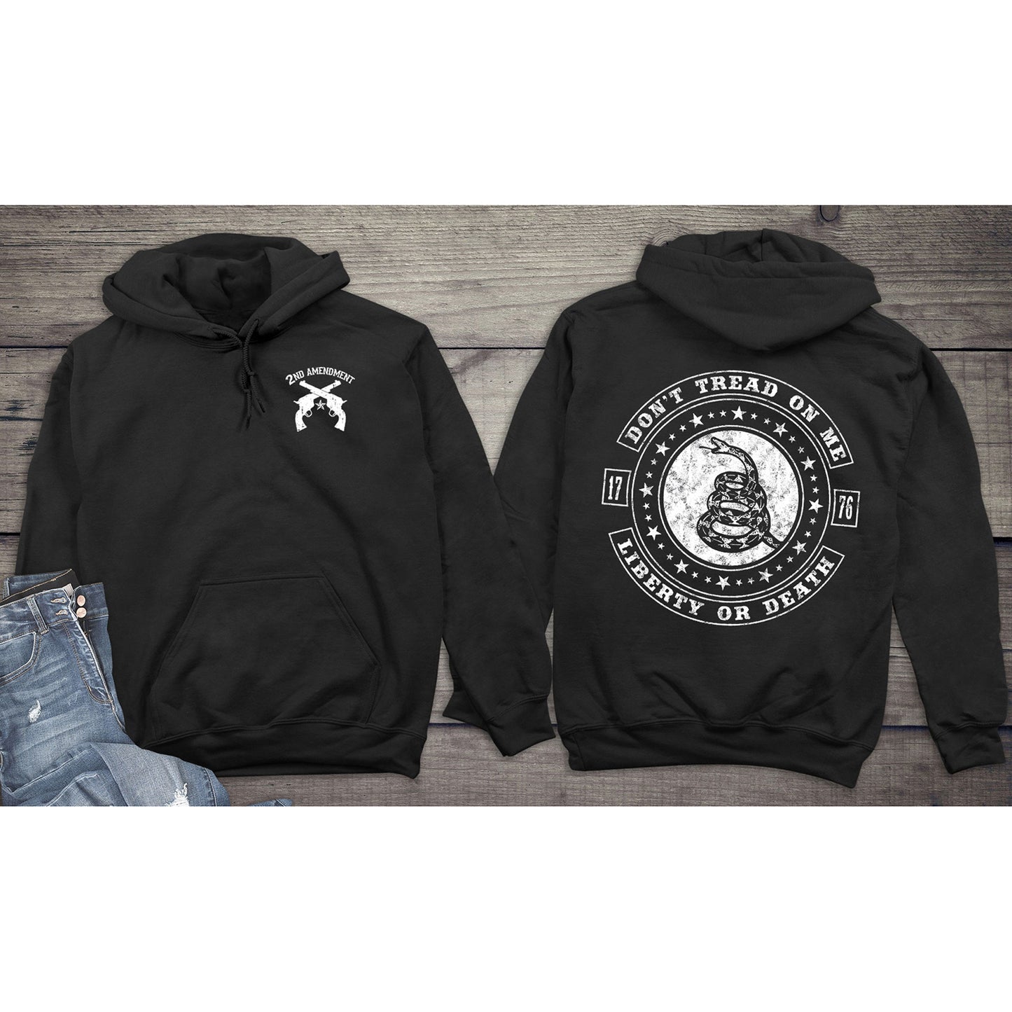 Don't Tread On Me Hoodie, American Pride Hooded Sweatshirt