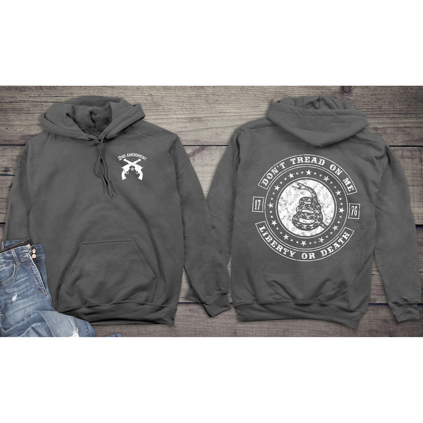 Don't Tread On Me Hoodie, American Pride Hooded Sweatshirt