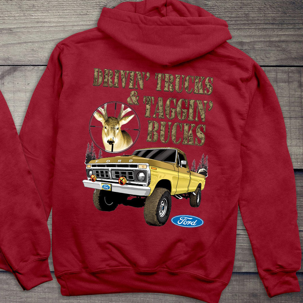 Ford Hoodie, Officially Licensed Ford Taggin' Hooded Sweatshirt