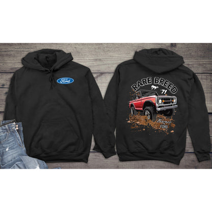 Ford Hoodie, Officially Licensed Bronco Rare Breed Hooded Sweatshirt