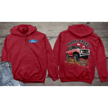 Ford Hoodie, Officially Licensed Bronco Rare Breed Hooded Sweatshirt