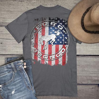 Bronco American Flag T-Shirt