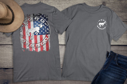 Bronco American Flag T-Shirt