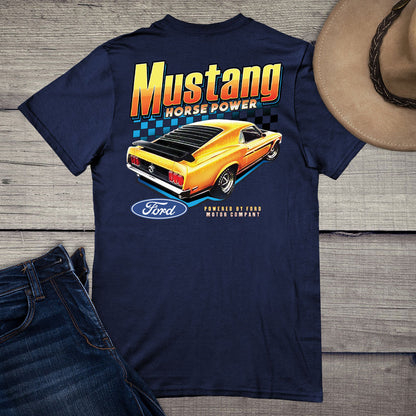 Ford Yellow Mustang Horsepower Tee