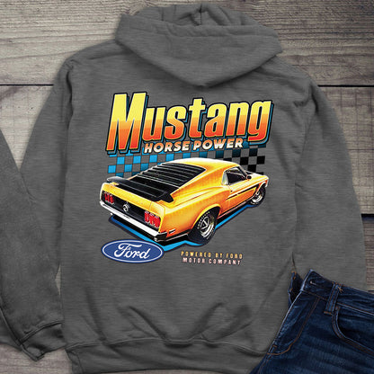 Ford Yellow Mustang Horsepower Hoodie