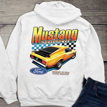 Ford Yellow Mustang Horsepower Hoodie