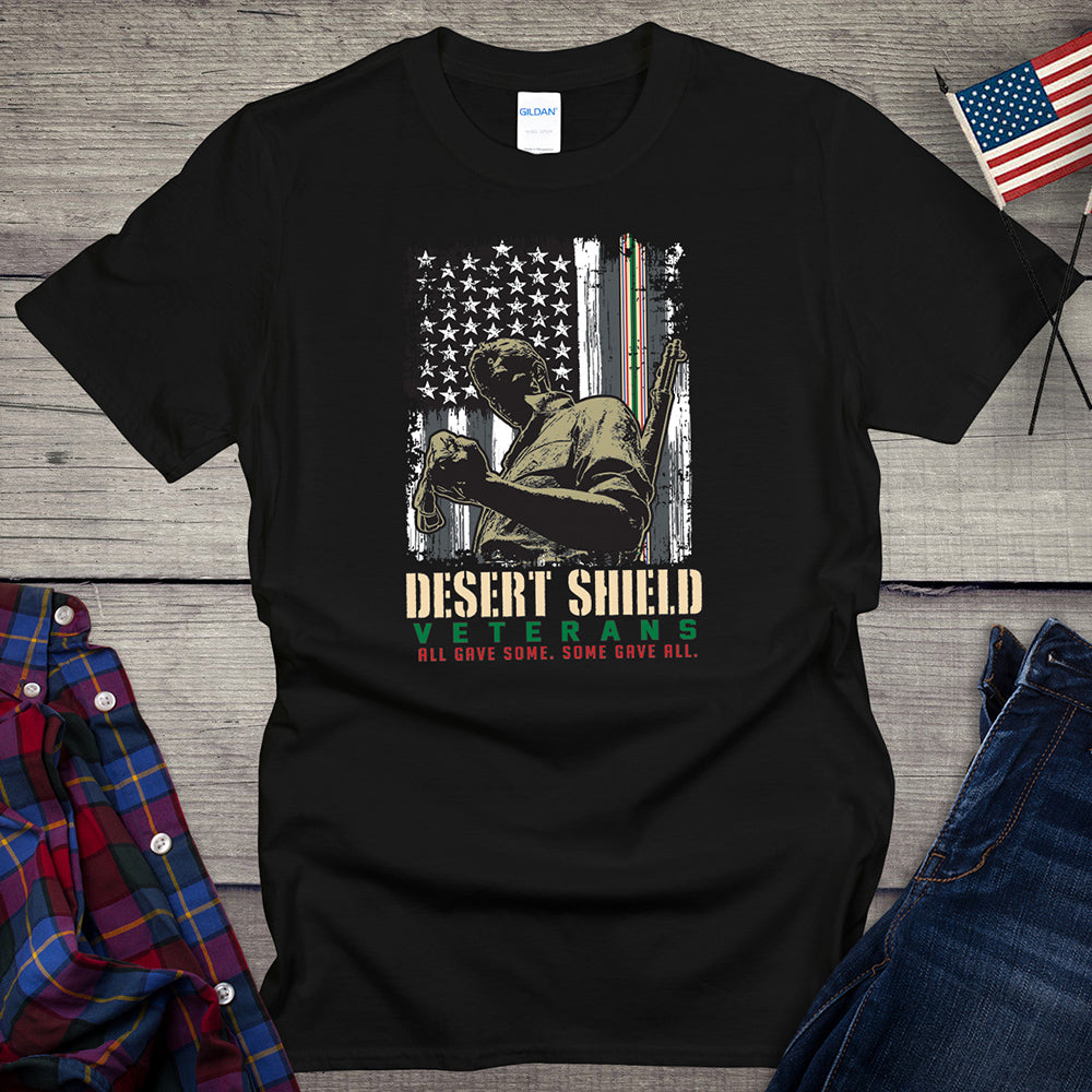 Desert Shield Veterans Flag T-shirt