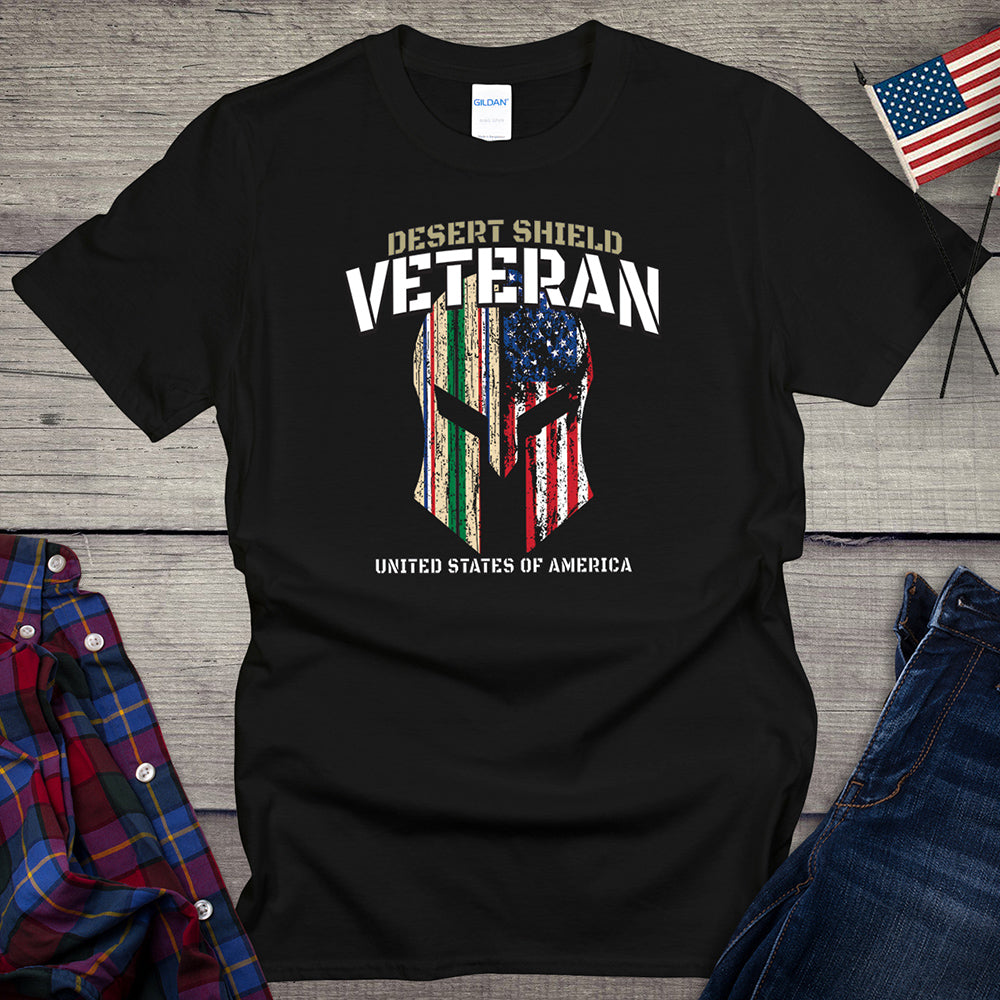 Desert Shield Veteran Helmet T-shirt