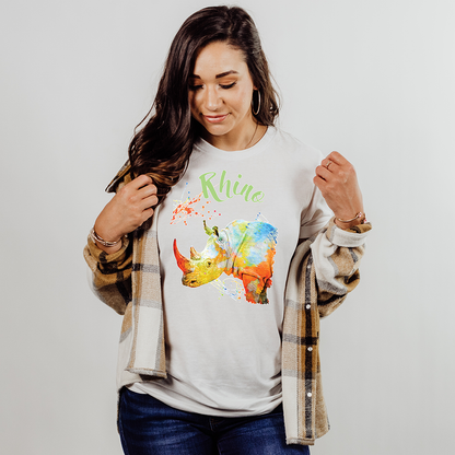 Colorful Safari Rhino Tee