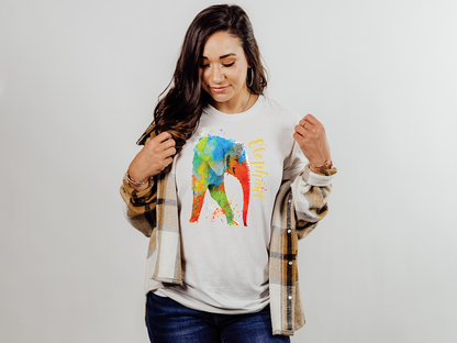 Colorful Safari Elephant Tee