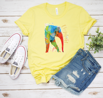 Colorful Safari Elephant Tee