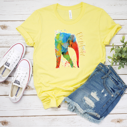 Colorful Safari Elephant Tee