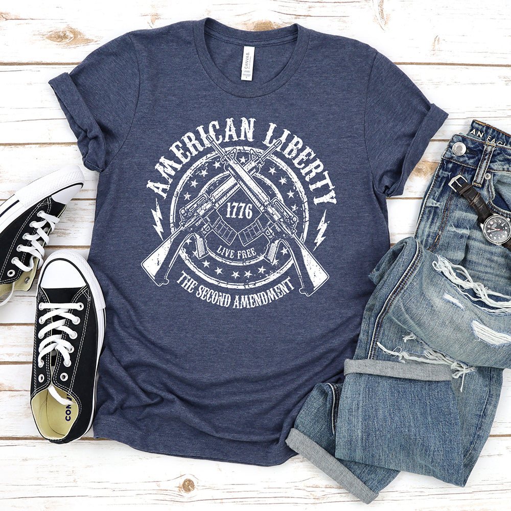 2nd Amendment T-Shirt, American Liberty Tee, Right to Bear Arms Shirt, Constitution, Guns, America