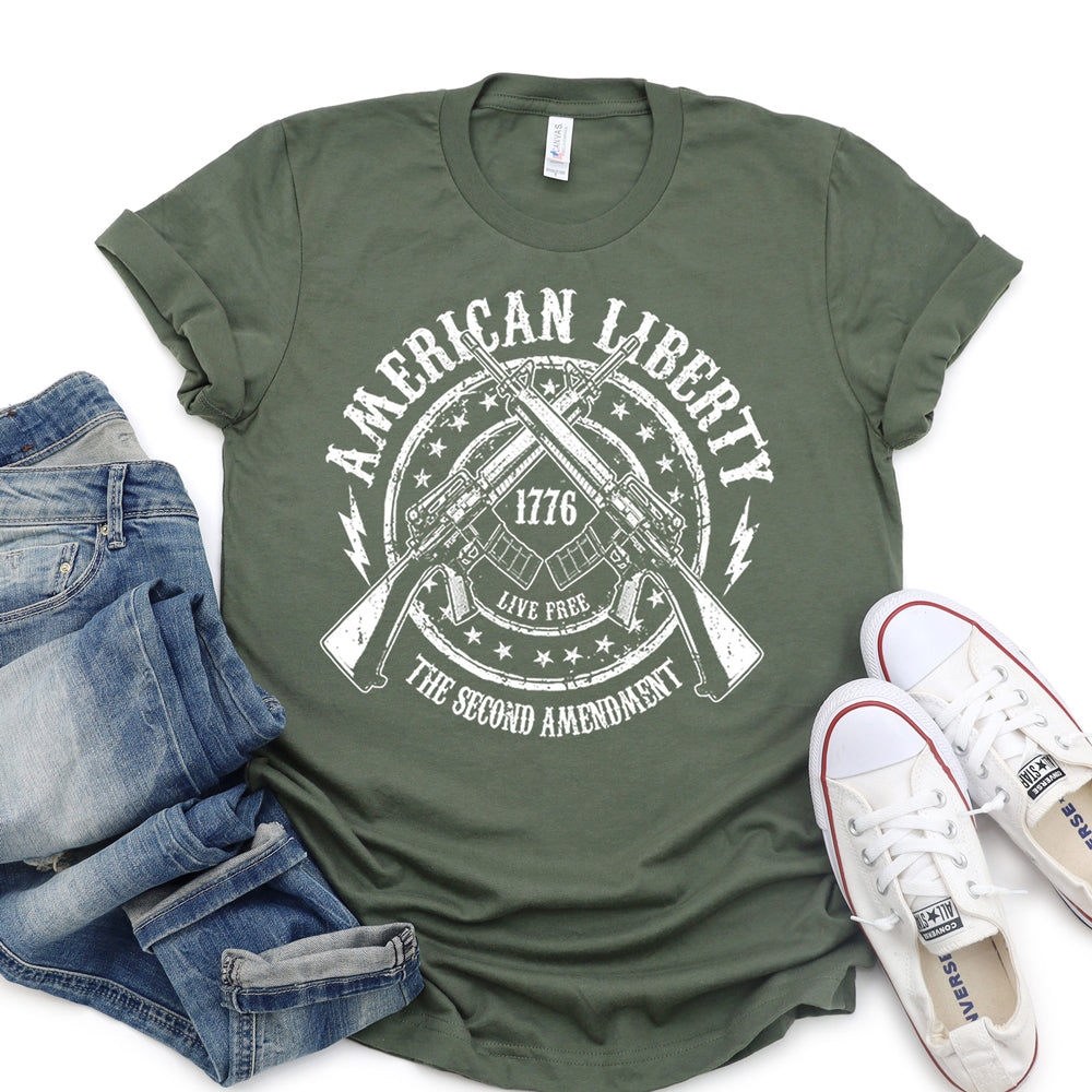 2nd Amendment T-Shirt, American Liberty Tee, Right to Bear Arms Shirt, Constitution, Guns, America