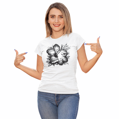 Women's Hibiscus Beach Solar Tee