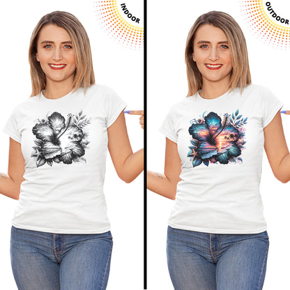 Women's Hibiscus Beach Solar Tee