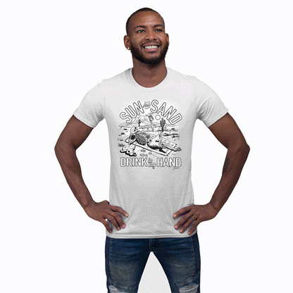 Adult Unisex Sun Sand Drink Solar Tee