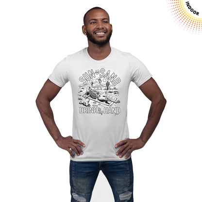 Adult Unisex Sun Sand Drink Solar Tee