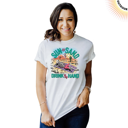 Adult Unisex Sun Sand Drink Solar Tee