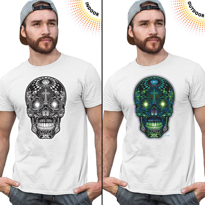 Adult Unisex Bright Sugar Skull Solar Tee