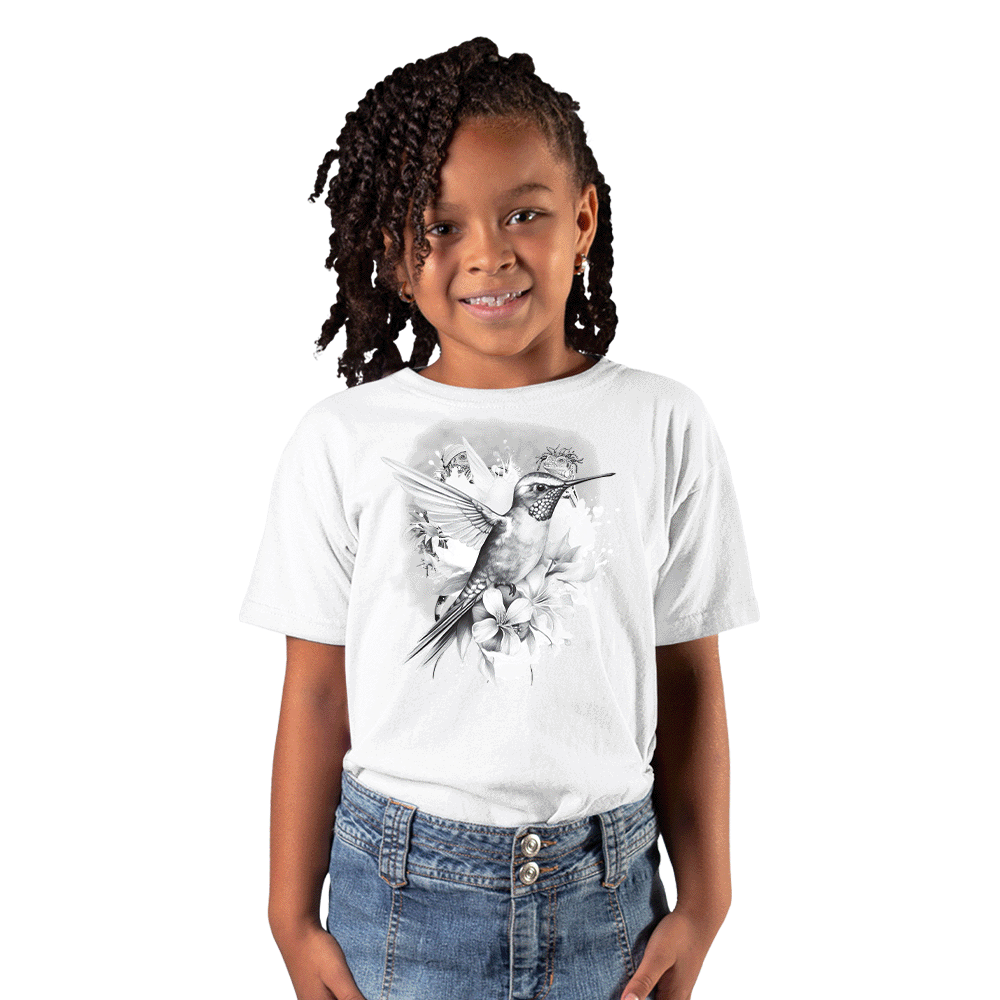 Kid's Hummingbird Watercolor Solar Tee