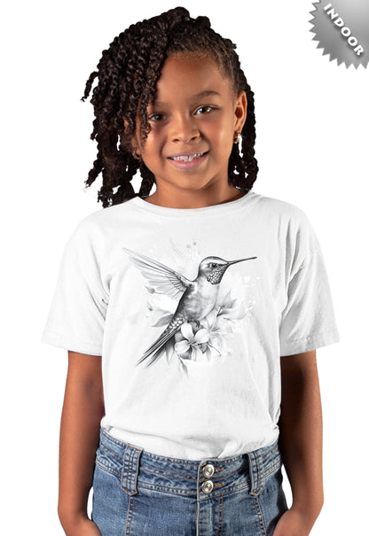 Kid's Hummingbird Watercolor Solar Tee