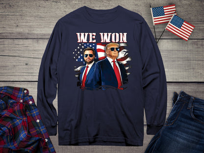 We Won Trump Vance Long Sleeve Tee