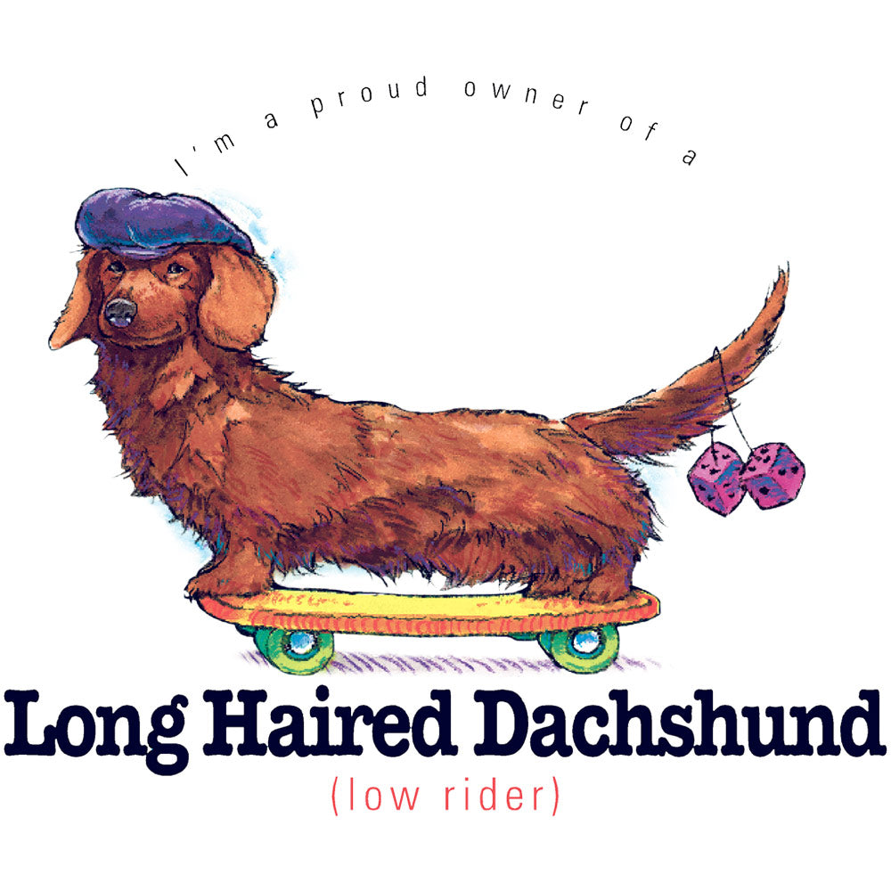 Long Haired Dachshund T-Shirt, Furry Friends Dogs