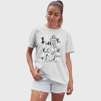 Adult Unisex Faith Love Hope Solar Tee