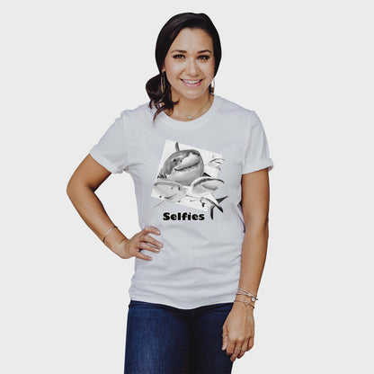 Adult Unisex Sharks Selfie Solar Tee