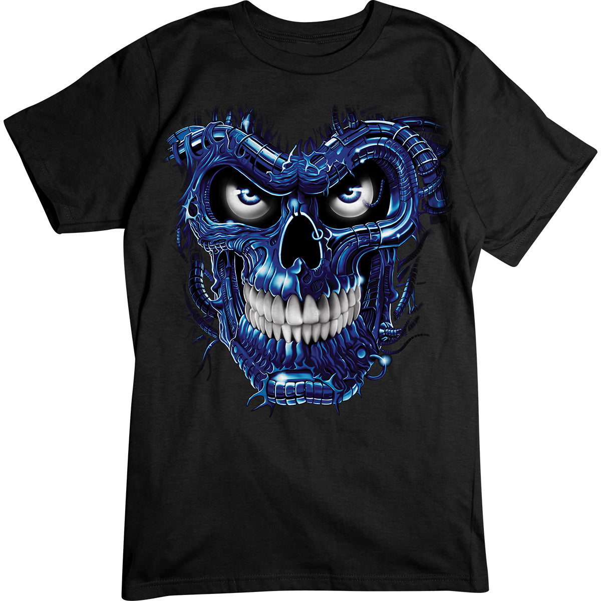 Blue Terminator Skull, T-Shirt