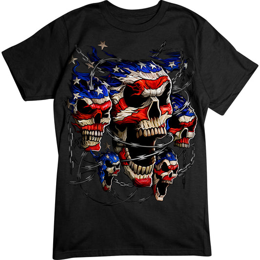 Patriotic Skulls, T-Shirt