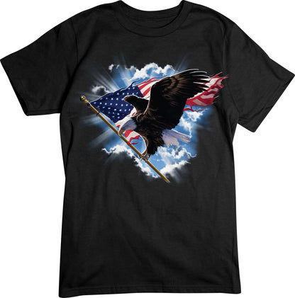American Flag T-shirt, American Eagle Flying