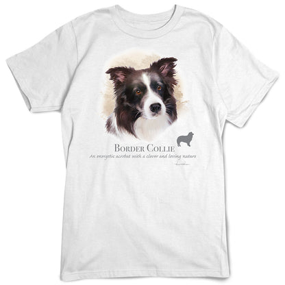 Border Collie Dog Breed Portrait  T-Shirt