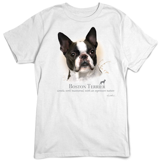 Boston Terrier Dog Breed Portrait T-Shirt