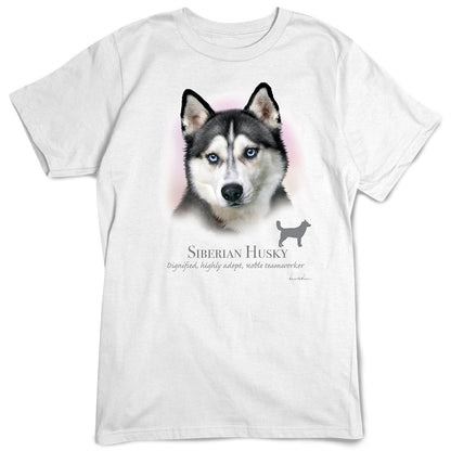 Siberian Husky Dog Breed Portrait T-Shirt