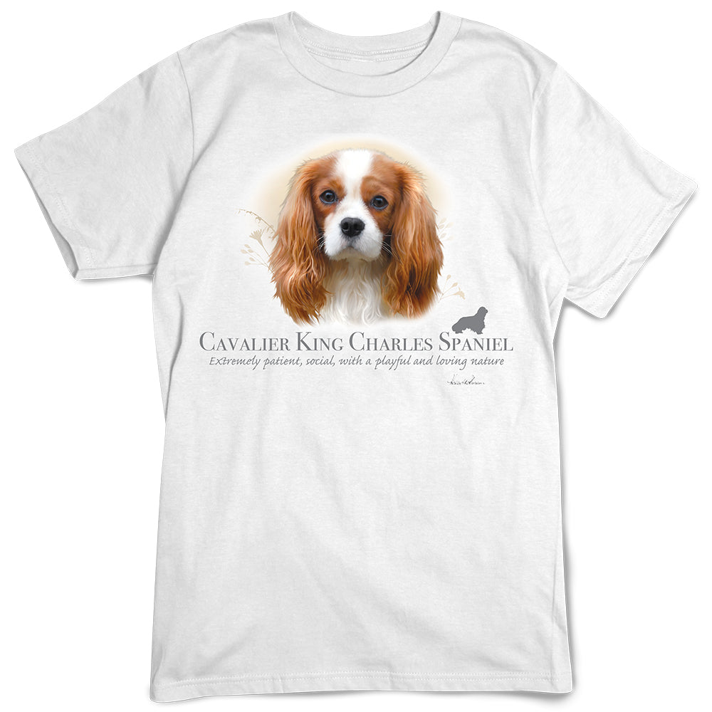 Cavalier King Charles Spaniel Dog Breed Portrait T-Shirt