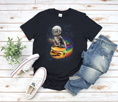 Rainbow Burger Cat T-Shirt