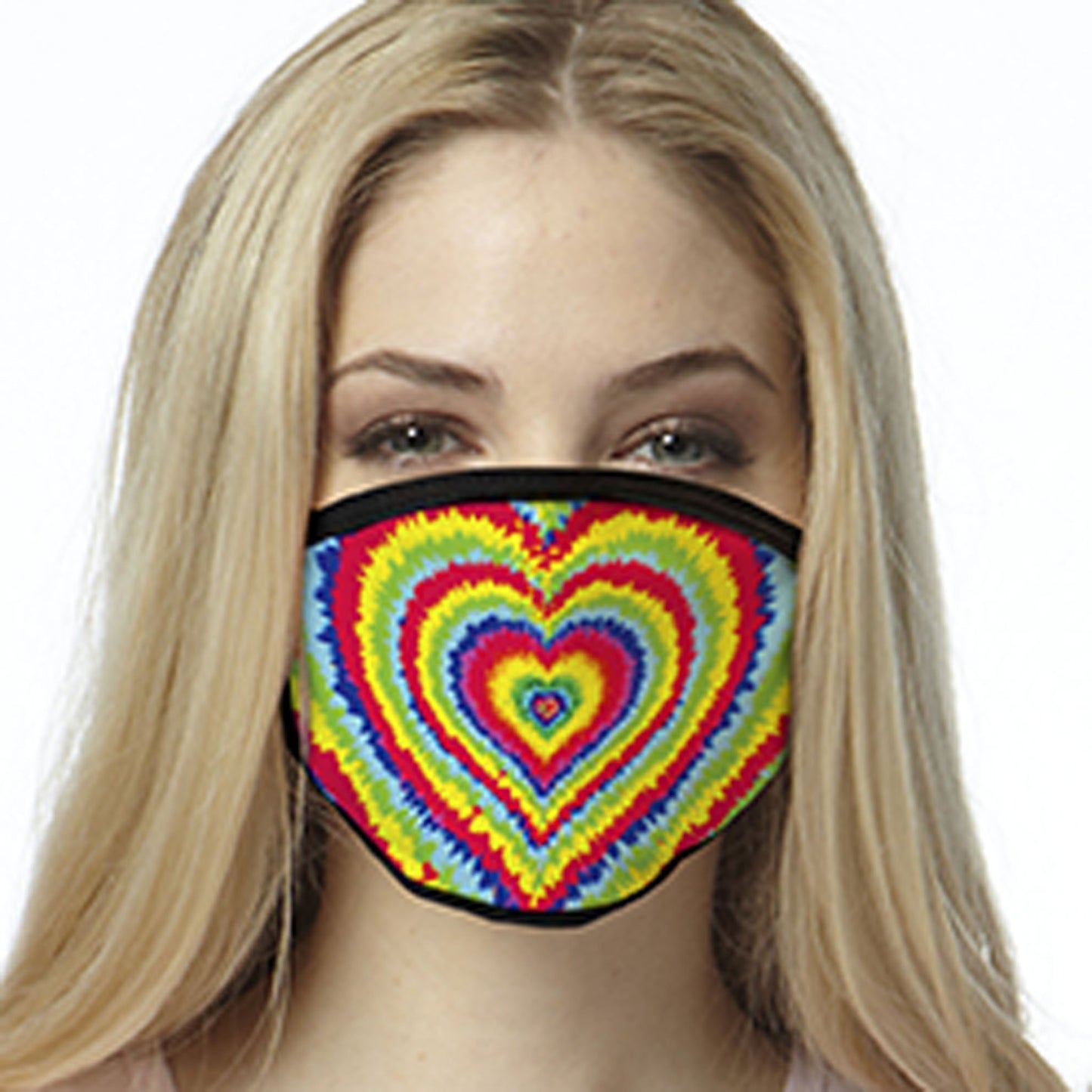 Tie Dye FACE MASK Heart Tie Dye Face Covering