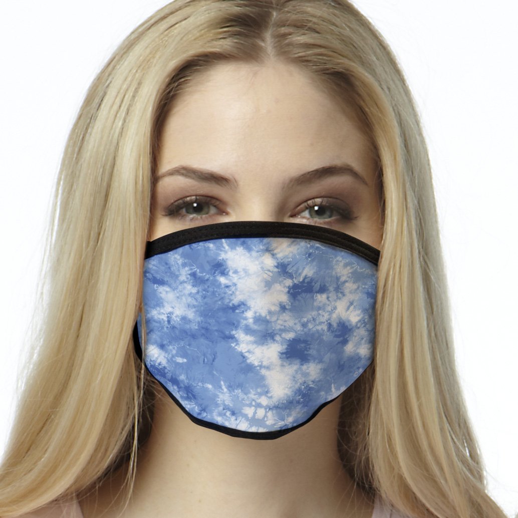 Designer FACE MASK Blue Dye Cover Your Face Masks